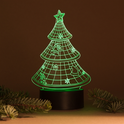 3D LED Acrylplade lampe Juletræ